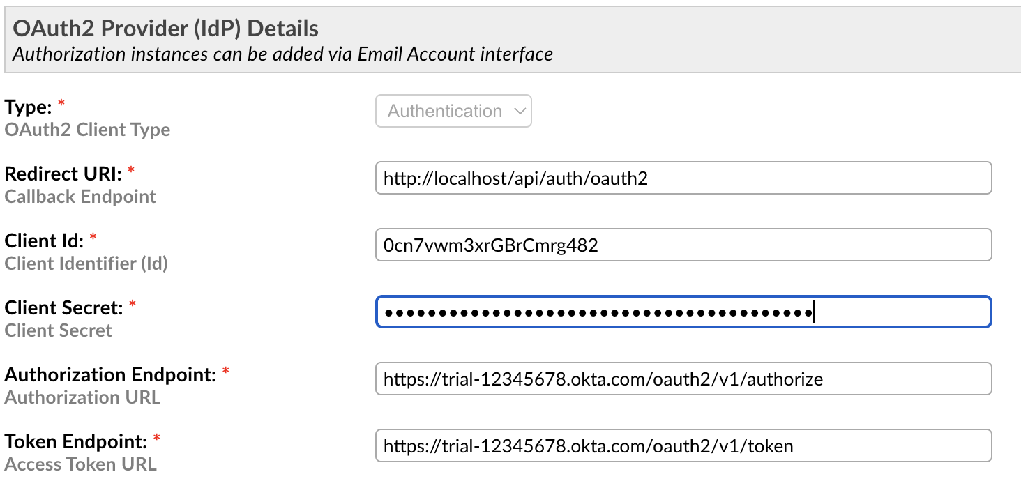 Paste Client ID and Client Secret