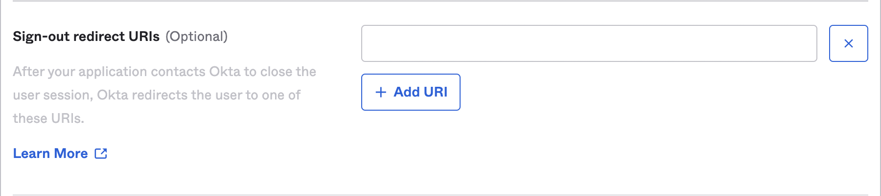 Sign-out redirect URIs After