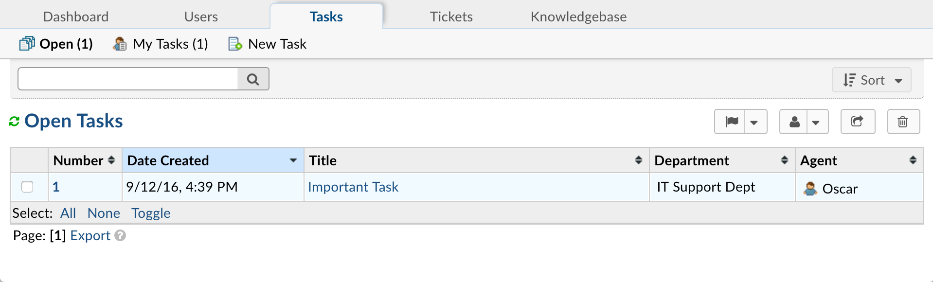 Tasks Tab