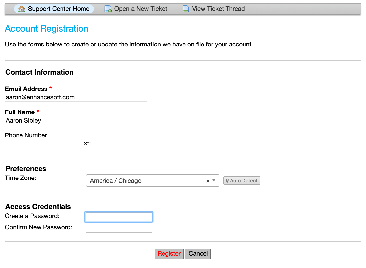 Account Registration