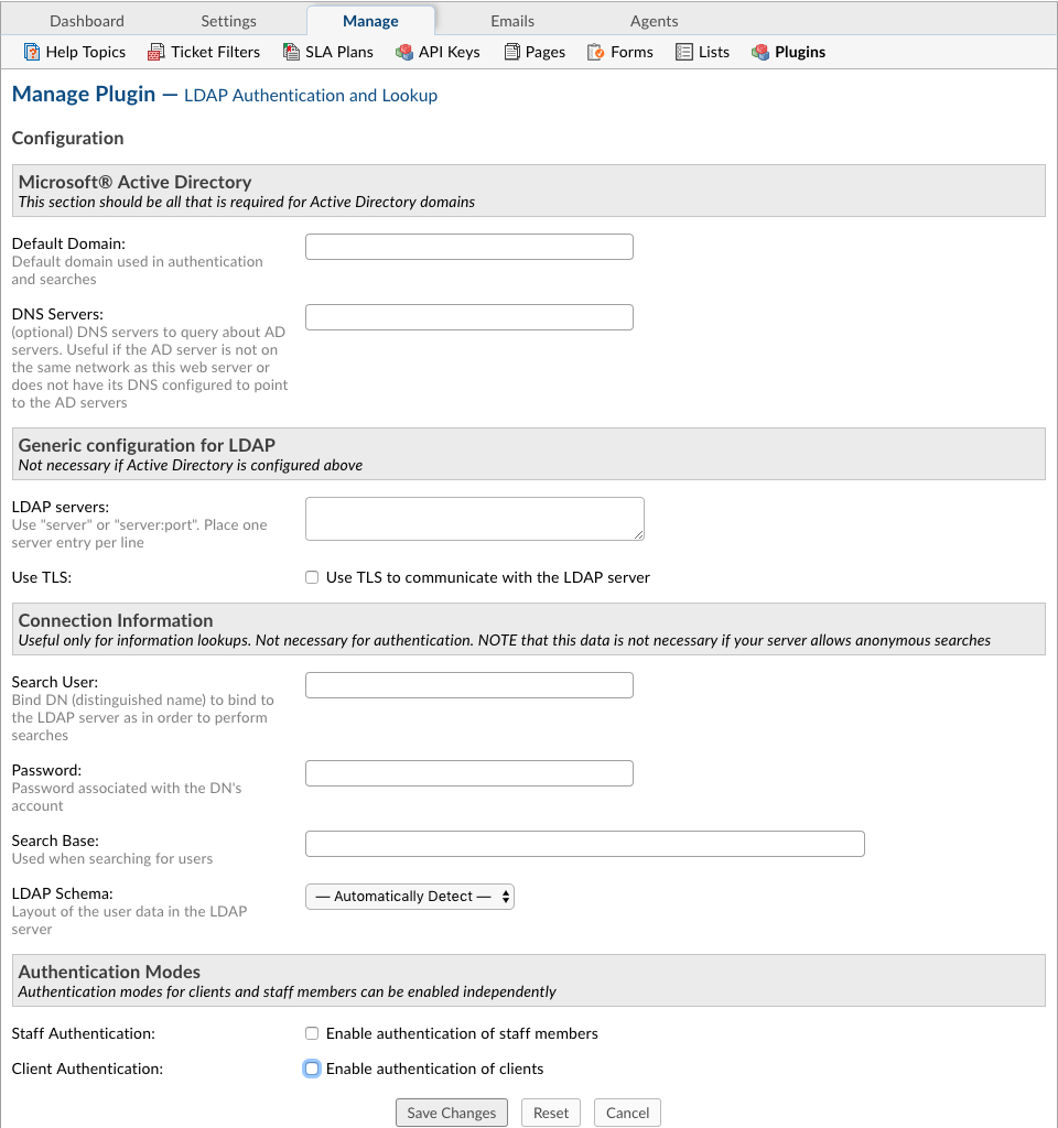 Plugin Settings