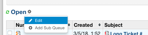 Edit Existing Queue