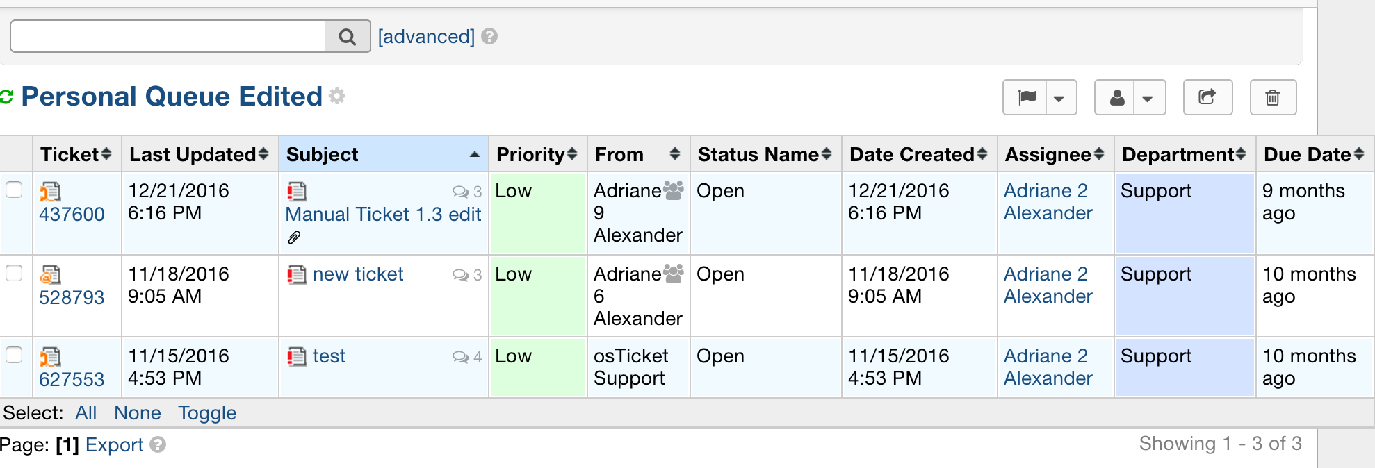 Sortable Subject