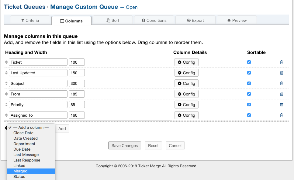 Merged/Linked Tickets in the Queue