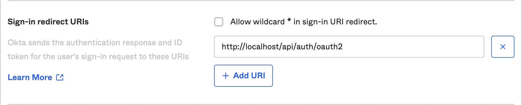 Sign-in redirect URI