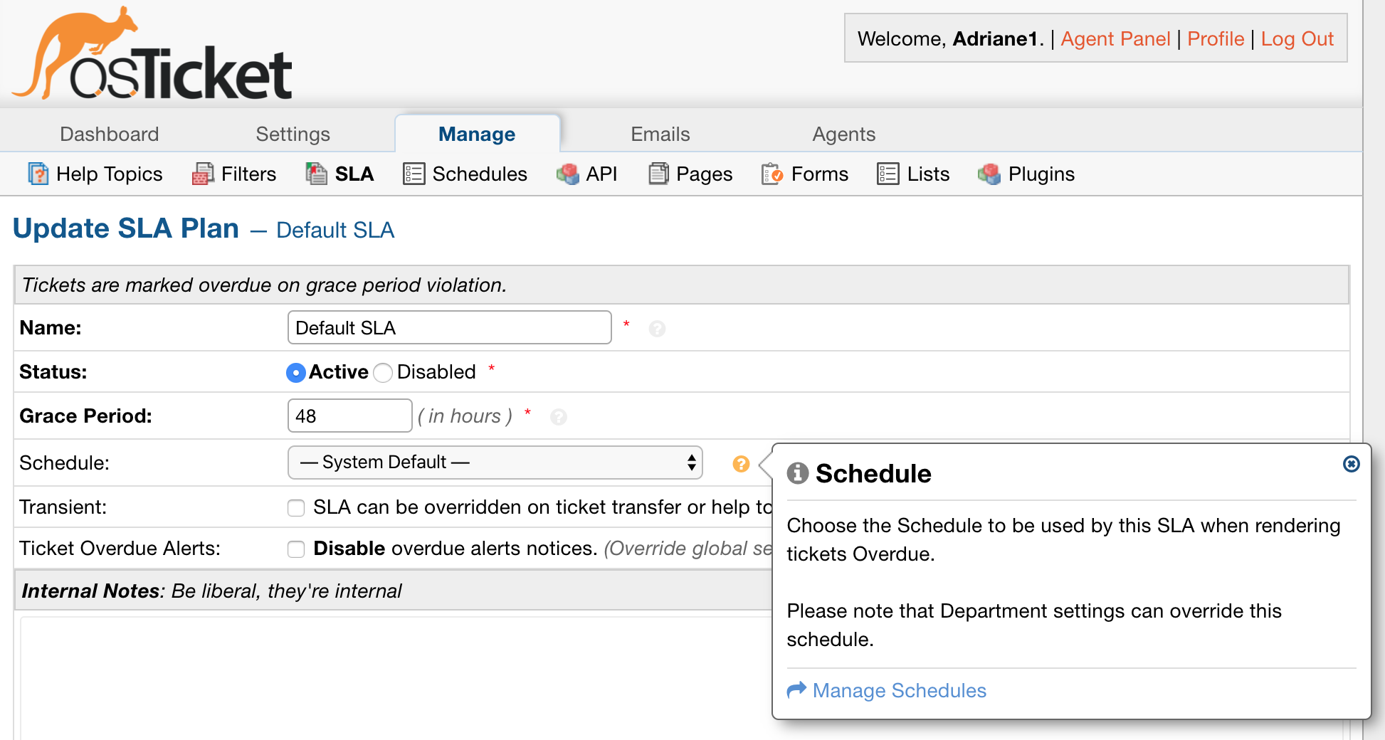 SLA Schedule 2