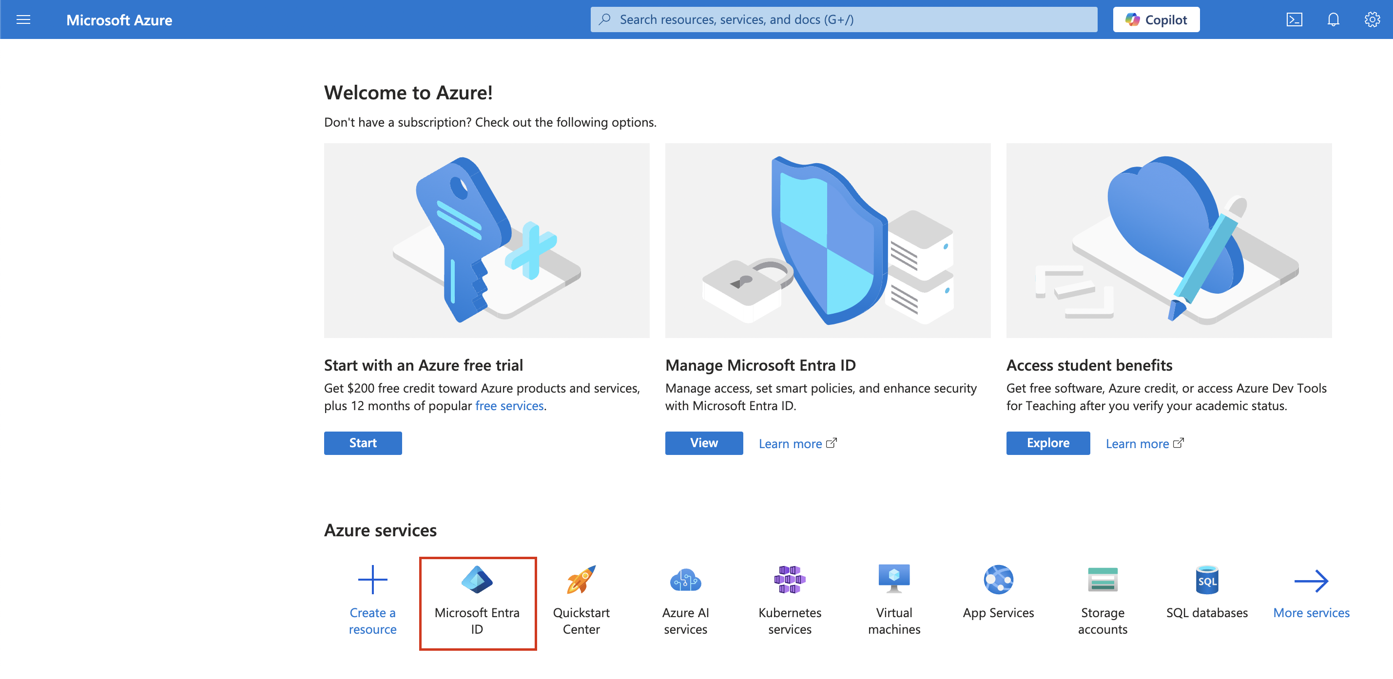 Azure Portal - Mircrosoft Entra ID